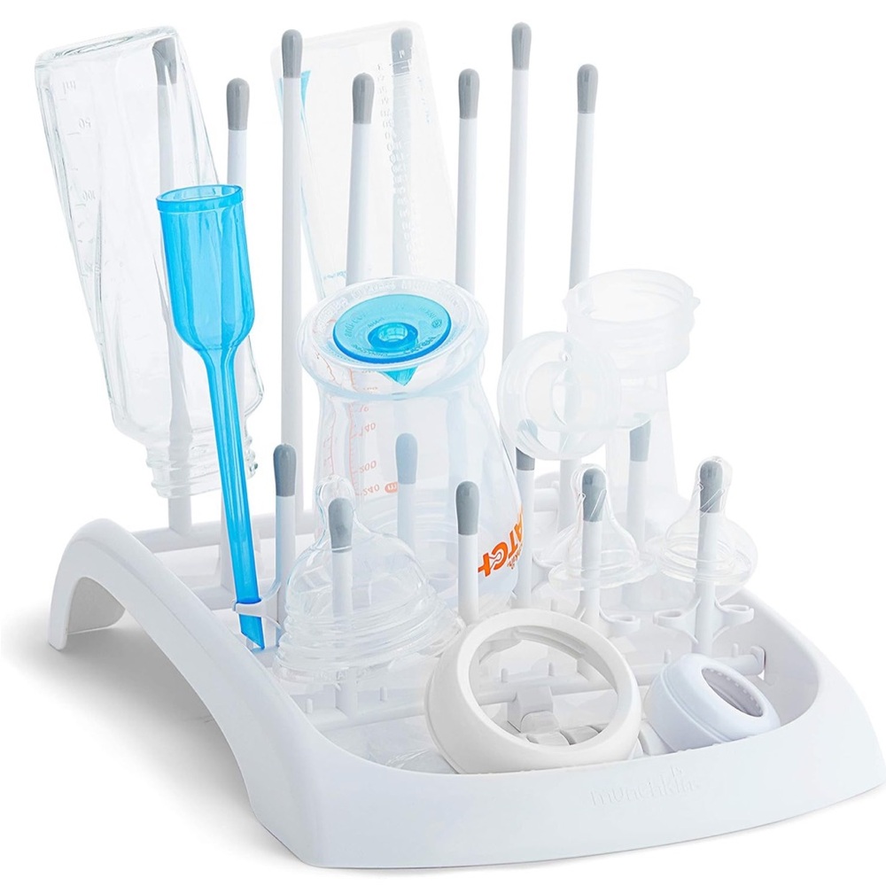 Munchkin White and Blue Kitchen Tool Drying Rack